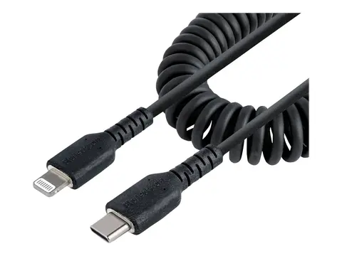 STARTECH.COM USB C to Lightning Cable 20in 50cm MFi Certified Coiled iPhone C