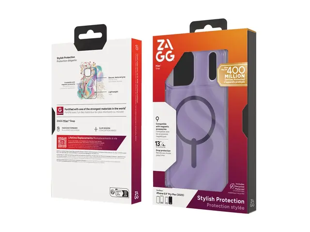 ZAGG Milan Snap - Baksidedeksel for mobiltelefon MagSafe-samsvar g...