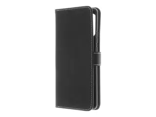 Insmat - Lommebok for mobiltelefon - ekte skinn, polykarbonat, bomullssting, kartong+papir, polyuretan (PU) svart - for Motorola Edge 40 Pro