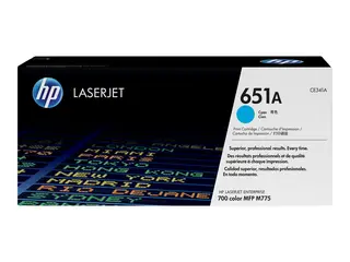 HP 651A - Cyan - original - LaserJet - tonerpatron (CE341A) for Color LaserJet Enterprise MFP M775; LaserJet Managed MFP M775