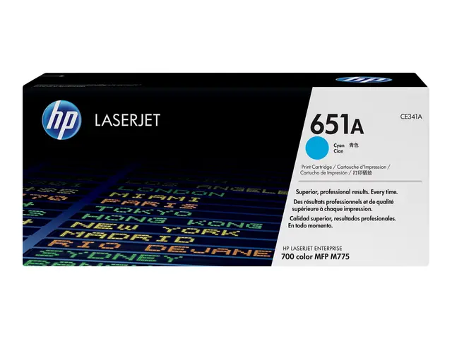 HP 651A - Cyan original LaserJet tonerpatron (CE341A) for Color En...