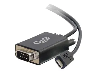 C2G USB 2.0 USB C to DB9 Serial RS232 Adapter Cable Black USB / seriell-kabel - DB-9 (hann) til USB-C (hann) - reversibel C-kontakt - svart