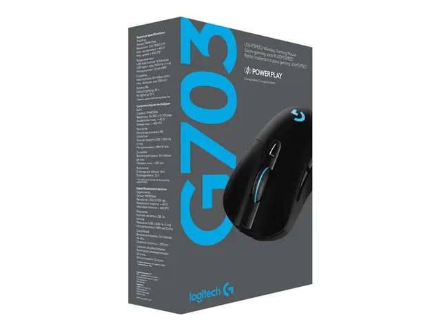 Logitech Wireless Gaming Mouse G703 LIGHTSPEED with HERO 16K Senso...