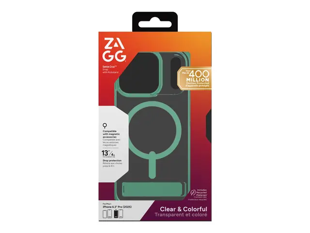 Zagg Santa Cruz Snap - Baksidedeksel for mobiltelefon med stativ M...
