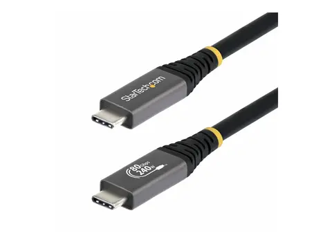 StarTech - USB-kabel - USB-C (hann) til USB-C (hann) USB4 / Thunderbolt / DisplayPort 2.1 - 50 cm - 4K 120 Hz støtte, 8K 60Hz støtte, utvidet effektområde (EPR), støtte for Power Delivery 3,1 - svart