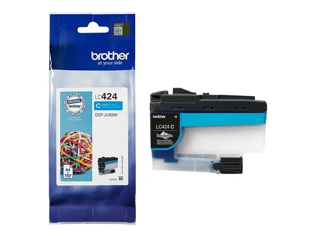 Brother LC424C - Cyan - original - blekkpatron - for Brother DCP-J...