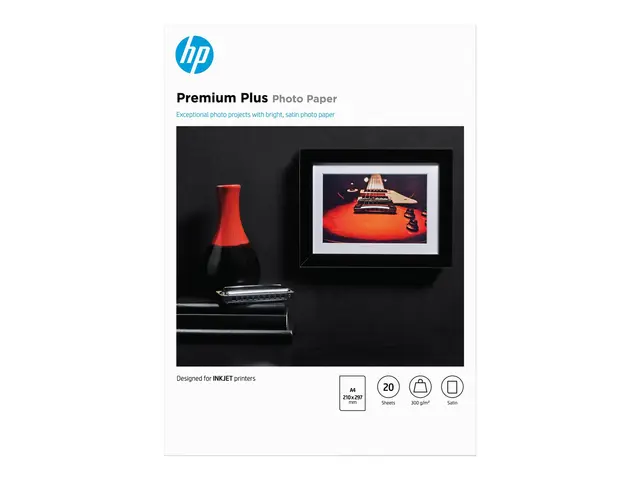 HP Premium Plus Photo Paper - Halvblank A4 (210 x 297 mm) 300 g/m²...