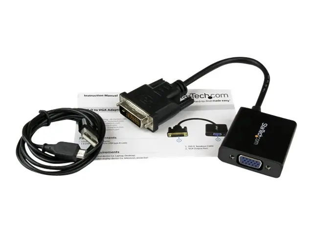 StarTech.com DVI-D to VGA Active Adapter Converter Cable - 1080p D...