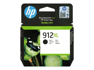 HP 912XL - 18 ml - Høy ytelse - svart - original Officejet - blekkpatron - for Officejet 8010e, 8012, 8014, 8015; Officejet Pro 8022, 8023, 8024, 8025