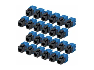 Startech - Trapes-jakk - 180°, toolfree - CAT 6 UTP - RJ-45 - svart - TAA-samsvar (en pakke 24)