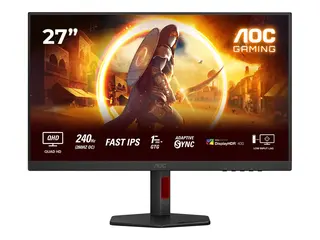 AOC Gaming Q27G4ZR - LED-skjerm - 27&quot; - 2560 x 1440 QHD @ 240 Hz Fast IPS - 400 cd/m&#178; - DisplayHDR 400 - 0.3 ms - 2xHDMI, DisplayPort - h&#248;yttalere