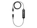 Jabra LINK 260 - Hodesettadapter - USB hann til Quick Disconnect for BIZ 2300 Duo, 2300 MS QD Mono, 2300 QD Mono, 2400 Duo, 2400 Mono Headband