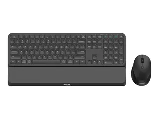 Philips 6000 series SPT6607B - Tastatur- og mussett tr&#229;dl&#248;s - 2.4 GHz, Bluetooth 3.0, Bluetooth 5.0 - QWERTY