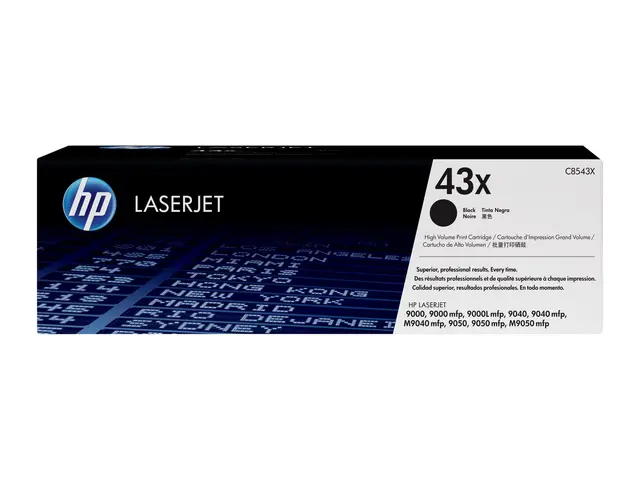 HP 43X - Høy ytelse svart original LaserJet tonerpatron (C8543X) f...