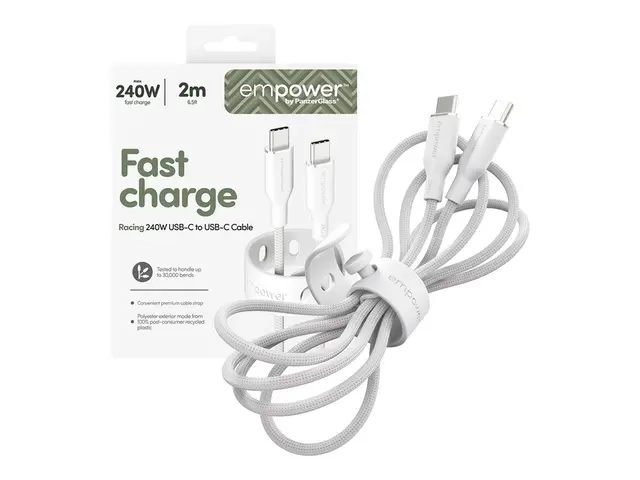 empower by PanzerGlass - USB-kabel USB-C (hann) til USB 2.0 48 V 5...