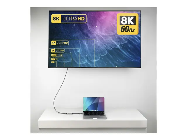 StarTech.com - Adapterkabel 24 pin USB-C hann til HDMI 8K 60Hz stø...