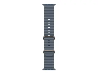 Apple - Bånd for smart armbåndsur - 49 mm, naturlig titanfinish 130 - 200 mm - anker blå - for Watch Hermès Series 9, SE 3, Series 10, Series 11, Series 8, Series 9, Ultra 2, Ultra 3