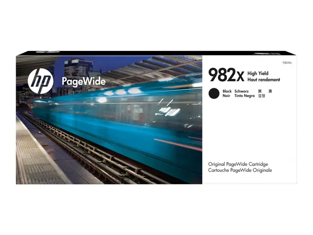 HP 982X - 194 ml Høy ytelse svart original PageWide blekkpatron fo...