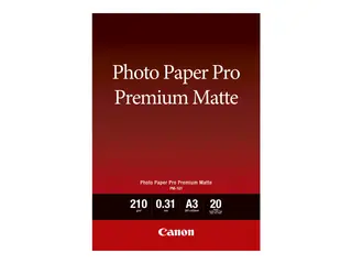 Canon Pro Premium PM-101 - Glatt matt 310 mikroner - A3 (297 x 420 mm) - 210 g/m&#178; - 20 ark fotopapir - for PIXMA PRO-1, PRO-10, PRO-100