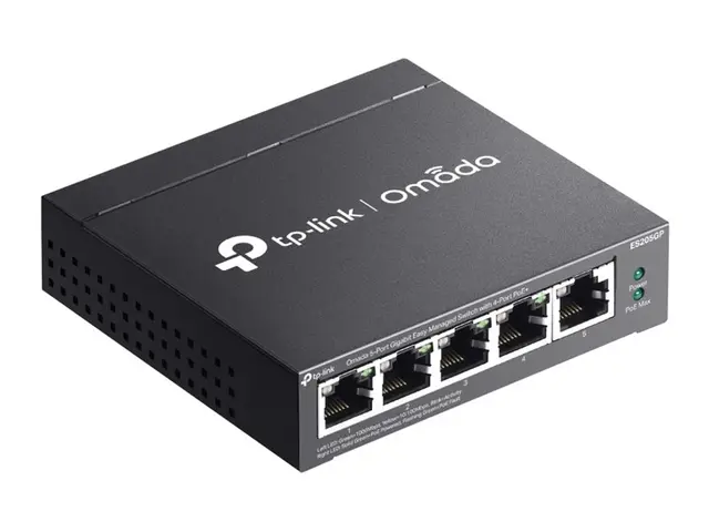 TP-Link Omada ES205GP V1.6 - Switch Styrt 4 x 10/100/1000 (PoE+) +...
