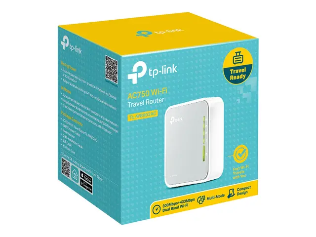 TP-Link TL-WR902AC - Trådløs ruter Wi-Fi 5 Dobbeltbånd