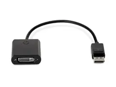 HP DisplayPort to DVI Adapter - DisplayPort-adapter DisplayPort (hann) til DVI-D (hunn) - svart - for ProBook 64X G4, 650 G4, 650 G5; ZBook 14 G2, 14u G4, 15 G2, 15u G2, 15u G3, 15u G4, 17 G3