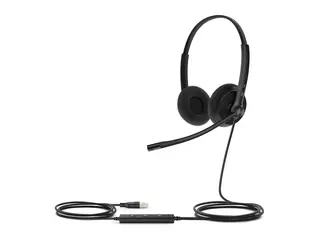 Yealink UH34 Lite Dual - Hodesett on-ear - kablet - USB - svart - UC-sertifisert - for Yealink SIP-T43, T46, T48, T53, T54, T57, VP59, T58, VP59