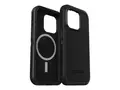 OtterBox Defender Series XT - Beskyttelsesboks baksidedeksel for mobiltelefon robust - MagSafe-samsvar - polykarbonatskall, syntetisk gummi - svart - for Apple iPhone 15 Pro