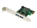 StarTech.com 2 Port PCI Express (PCIe) SuperSpeed USB 3.0 Card Adapter with UASP SATA Power - Dual Port USB 3 PCIe Controller (PEXUSB3S24) - USB-adapter - PCIe - USB 3.0 x 2