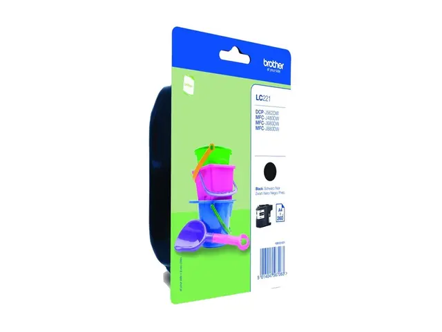 Brother LC221BK - Svart original blekkpatron for DCP-J562DW