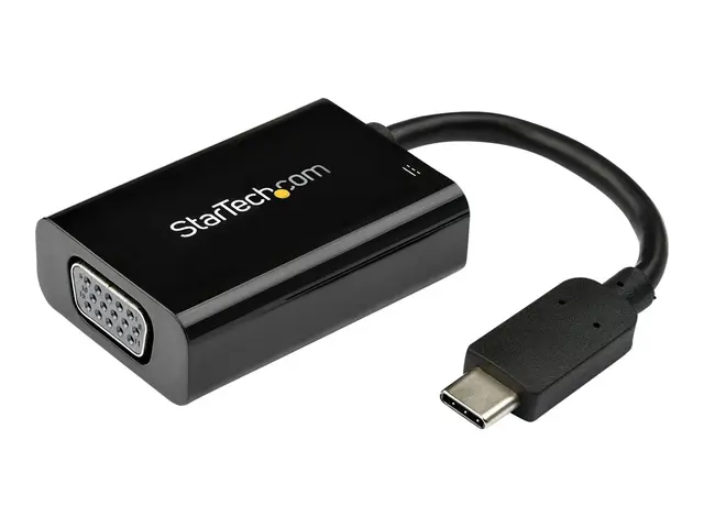 StarTech.com USB C to VGA Adapter with Power Delivery, 1080p Type-...