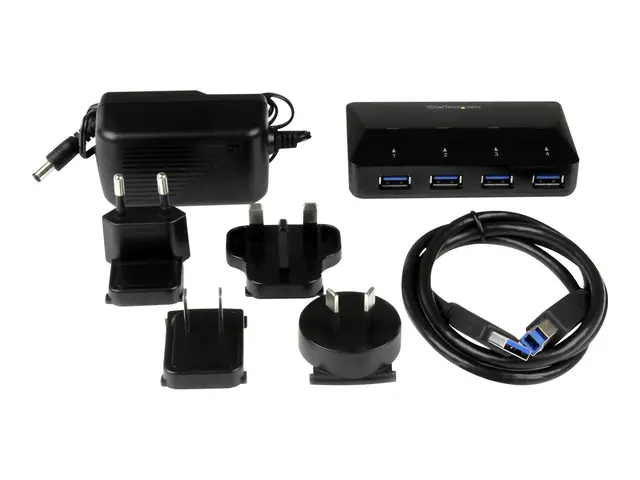 StarTech.com 4-Port USB 3.0 Hub plus Dedicated Charging Port - 1 x...