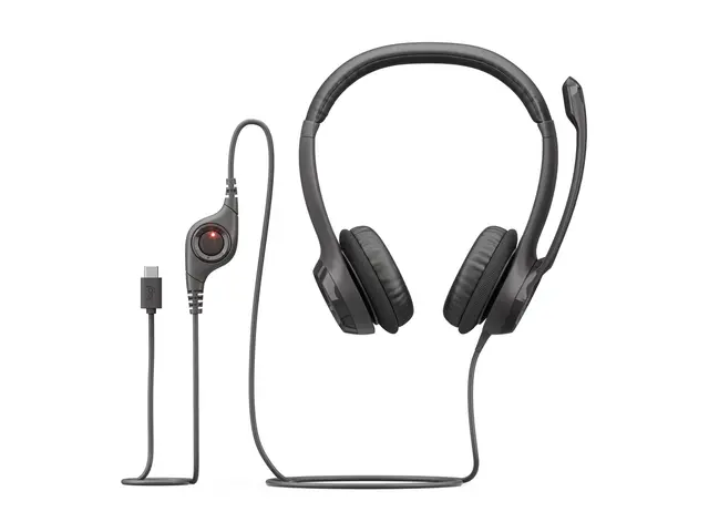 Logitech H390 - Hodesett on-ear kablet USB-C svart