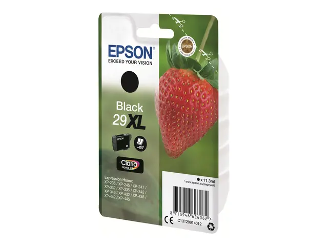 Epson 29XL - 11.3 ml - XL - svart - original - blære med RF/lyd-al...