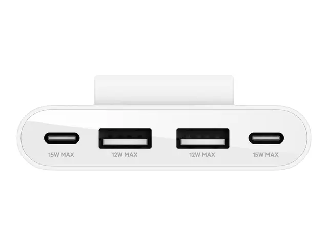 Belkin BoostCharge - Ladestripe 4 utgangskontakter (2 x USB-C, 2 U...