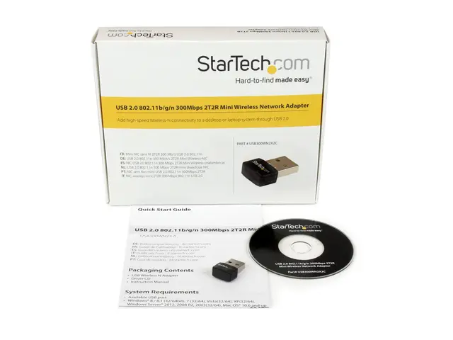 StarTech.com USB 2.0 300 Mbps Mini Wireless-N Network Adapter - 80...