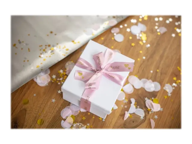 Brother TZe-RE54 - Sateng gull på rosa Rull (2,4 cm x 4 m) 1 kasse...