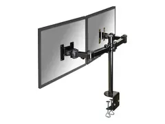 Neomounts FPMA-D960D - Monteringssett - full bevegelse for 2 LCD-skjermer - svart - skjermst&#248;rrelse: 10&quot;-27&quot; - klemmemonterbar, skrivebordsmonterbar