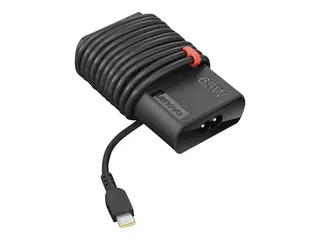 Lenovo ThinkPad 65W Slim AC Adapter (USB Type-C) Str&#248;madapter - AC 90-265 V - 65 watt - svart
