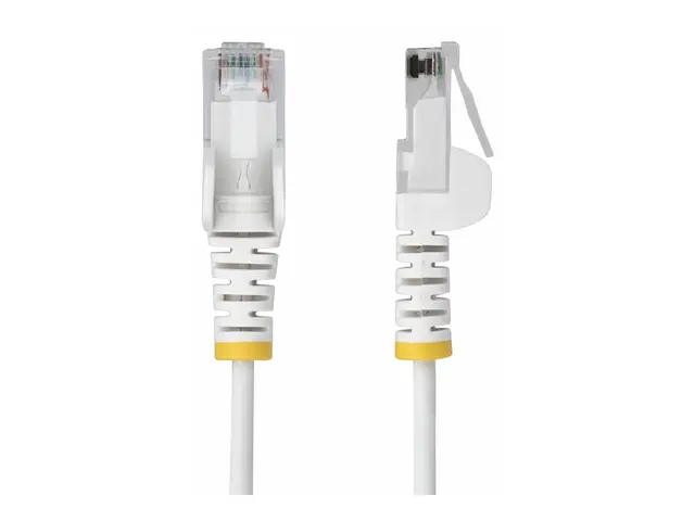 StarTech.com 2m White Slim CAT6 Ethernet Cable, Snagless, 28AWG, L...
