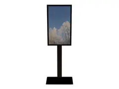 HI-ND Floorstand Glass with Casing 55&quot; - Stativ for digitalsignerings-LCD-panel - metall, glass - svart, RAL 9005 - skjermst&#248;rrelse: 55&quot; - monteringsgrensesnitt: 200 x 200 mm - plassering p&#229; gulv - for LG 55XS2, 55XS4