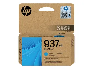 HP 937e EvoMore - Cyan - original - blekkpatron for Officejet Pro 9110b