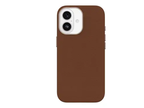 OtterBox Symmetry Series - Baksidedeksel for mobiltelefon MagSafe-samsvar - kaktusl&#230;r, magnet, polyuretan - &#248;rkensadel (brun) - for Apple iPhone 17