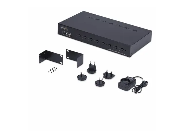 StarTech.com 8-Port DisplayPort KVM Switch w/1U Rack Mount Kit, 4K...