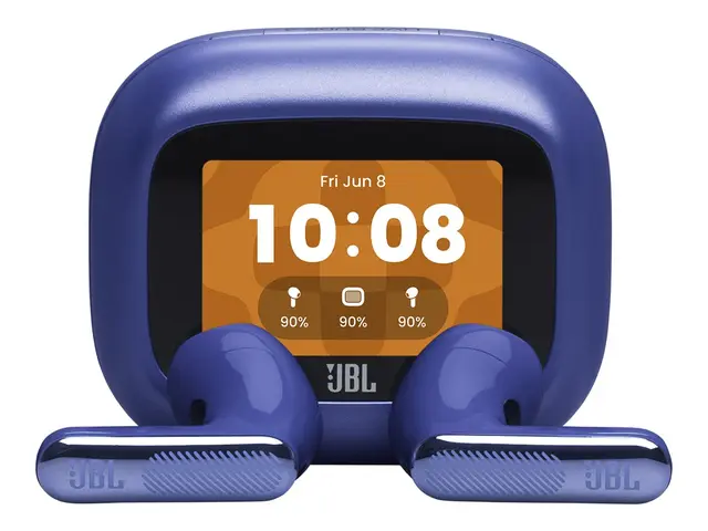 JBL LIVE Flex 4 - True wireless-hodetelefoner med mikrofon i øret - Bluetooth - aktiv støydemping - blå 