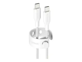 empower - USB-kabel - USB-C (hann) til USB-C (hann) USB 2.0 - 20 V - 3 A - 1.2 m - Hurtiglading opptil 60W - sølvhvit
