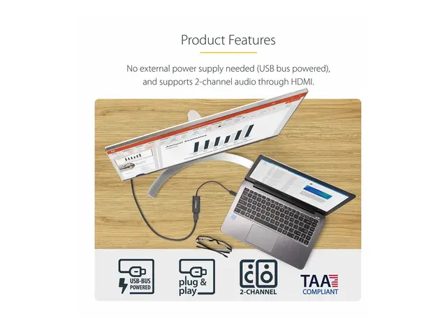 StarTech.com USB 3.0 to HDMI Adapter, 1080p (1920x1200), Slim/Comp...