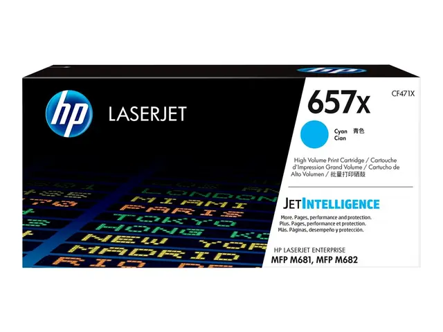 HP 657X - Høy ytelse - cyan - original - LaserJet - tonerpatron (C...