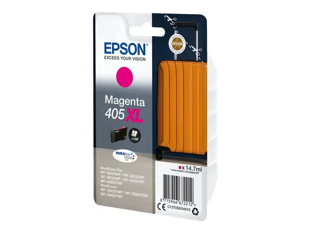Epson 405XL - 14.7 ml - XL - magenta - original - blære med RF/lyd...