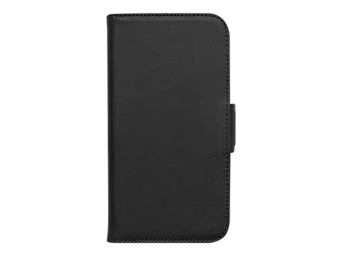 KEY Nordfjord - Lommebok for mobiltelefon polyuretanl&#230;r, imitert nappaskinn - svart - for Apple iPhone 15 Plus